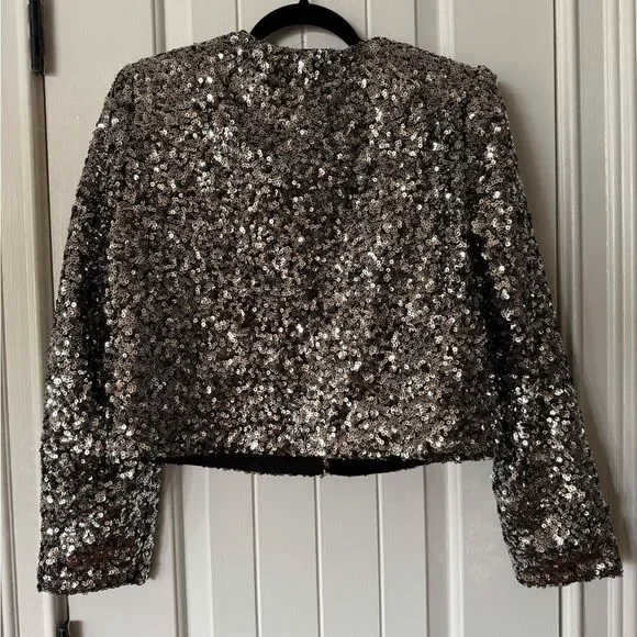 ZARA SEQUINED BLAZER Size M - Picture 2 of 6